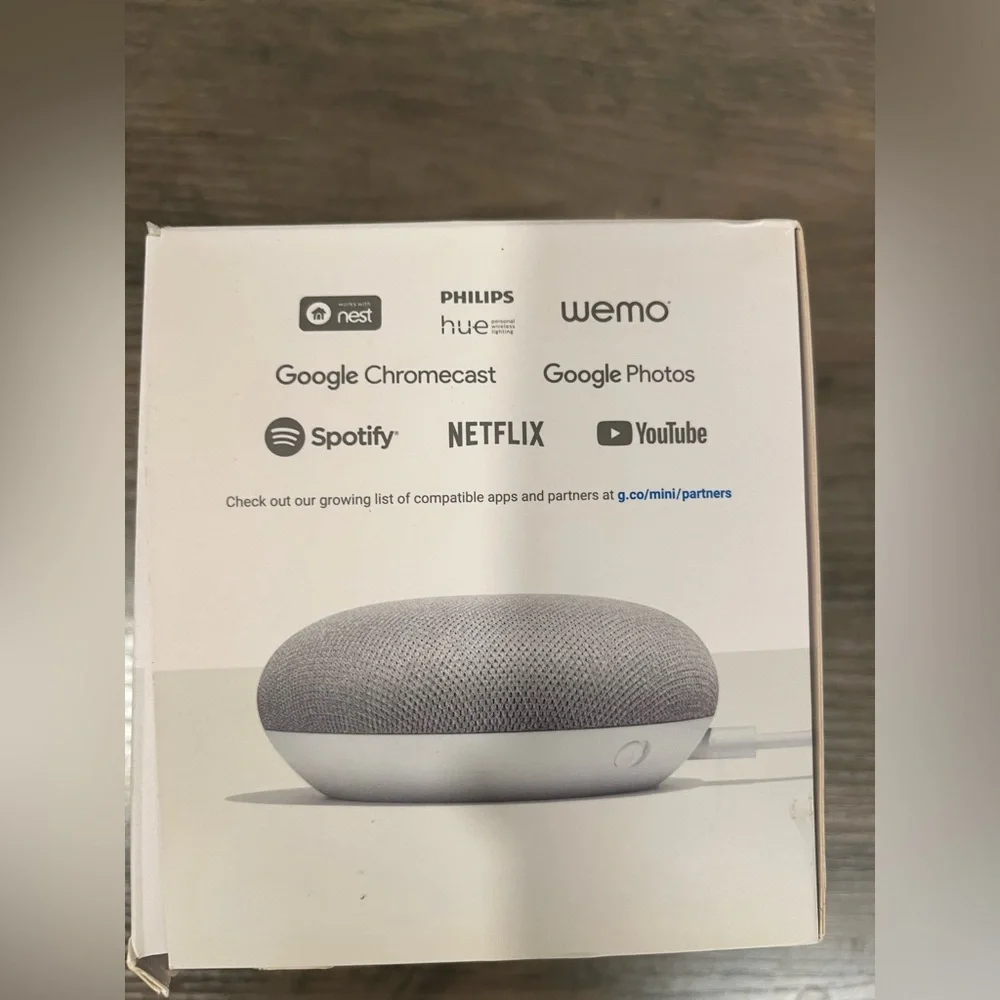 Google Home Mini Smart Speaker w/ Google Assistant Chalk (GA00210-US)